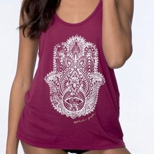 Spiritual Gangster Hamsa Tank - Dark Pink